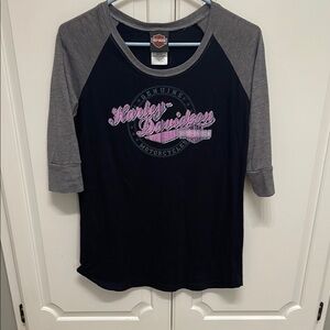 Harley-Davidson women’s Black and Gray Raglan Shirt
